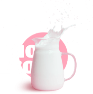 Milk in the glass